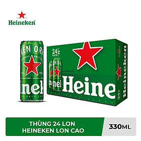 Thùng Bia Heineken 24 Lon Cao Sleek (330ml / Lon)