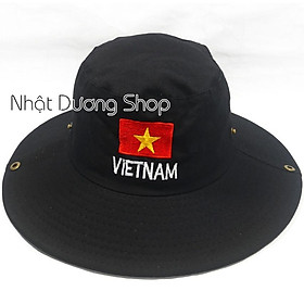 Nón tai bèo nam Việt Nam vành rộng chống nắng, có nút bấm thích hợp cho ace làm ngoài trời hoặc đi mùa hè xanh
