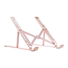 6-level Adjustable Laptop Stand Portable Aluminum Alloy Laptop Stand Foldable Non-slip Notebook Holder Black