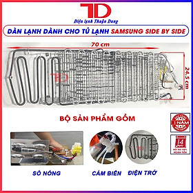 Dàn lạnh tủ lạnh dành cho tủ Sam sung side by side, kèm cảm biến, sò nóng, điện trở cố định trên dàn, Điện Lạnh Thuận Dung