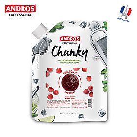 Chunky Phúc Bồn Tử Andros - Nguyên liệu pha chế - Mứt trái cây - Túi 1kg