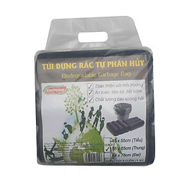 Túi rác trung đen tự hủy sinh học lasting wrap 55×65(trung)