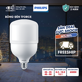 Bóng đèn Philips trụ TForce siêu sáng (25W,35W,45W, 50W) - Ánh sáng trắng 6500K (01 bóng)