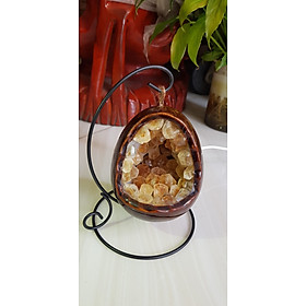 Mua Miếng thạch anh Vàng tự nhiên hốc sâu có đế kiểu có đèn điện công dụng hút tài lộc cả chân Cao 16cm đk 12cm miếng Vàng cao 10cm đk 8cm Anh Chị để bàn trang trí nhà bàn thờ Thần Tài và treo trong phòng làm đèn ngủ may mắn màu Vàng Anh thật sự rất tốt đẹp ạ