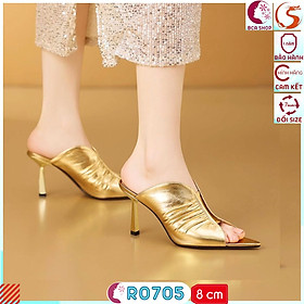 Thiết Kế Giày Cao Gót 8 Phân RO705 ROSATA Quai Bản To Khép Hờ, Hở Mũi Cực Xinh