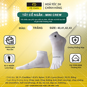 Tất Xỏ Ngón Chạy Bộ OFFICE CHILL Vớ Chuyên Thể Thao Xỏ 5 Ngón Chân Chống Phồng Rộp Vải Coolmax