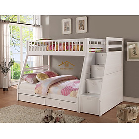 Mua Giường 2 Tầng Gỗ thông New Zealand Xuất Khẩu (1m-1m4) – Trắng GT292
