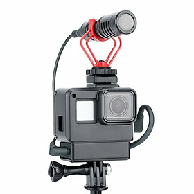 Ulanzi V2 Vlog Case Housing Shell For GoPro Hero 5 6 7 Vlogging Cage Frame Black