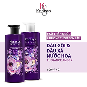 Cặp Dầu Gội Xả Kerasys Elegance Amber Cao Cấp Hàn Quốc Hương Nước Hoa Hổ Phách 600ml*2