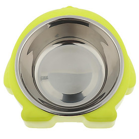 Pet Supplies Dog Cat Feeder Stainless Steel Non-slip Bowl 3 Colors Blue