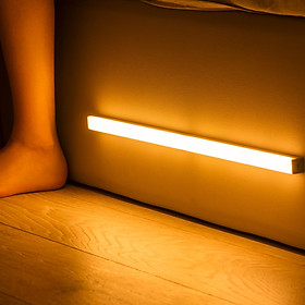 Đèn cảm ứng gắn cầu thang, tủ đồ, toilet, tự động bật/tắt ánh sáng, sạc bằng USB tiện dụng - 21cm - Ánh sáng vàng