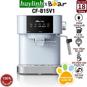 Máy Pha Cà Phê, Tạo Bọt Sữa Tự Động BEAR CF-B15V1, Áp Suất 15 Bar, Công Suất 950W - Hàng Chính Hãng