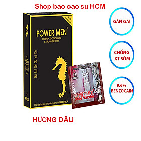 Bao cao su Power men Hương dâu -kéo dài thời gian (h9s)