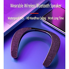 Mới Loa Bluetooth Gắn Cổ Hifi Đeo Cổ Bluetooth Chơi Game Âm Thanh Vòm Âm Thanh Nổi 3D Loa Ngoài Trời Màu sắc: Đen