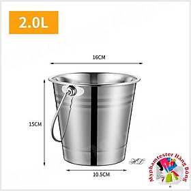Mua Xô đá Inox 1.5L - 2L - 2.5L Inox304 Decor | XÔ ĐÁ INOX CÓ QUAI