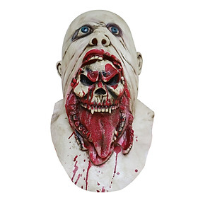 Halloween Charlie Latex Mask Scary Mask Full Head Face Breathable Halloween Mask Horrible Mask Disgusting Face