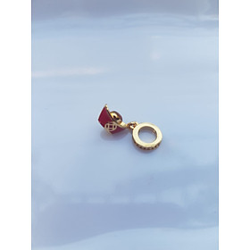 Phụ Kiện Charm Vòng Tay Nữ đẹp Hình Thỏi vàng đỏ mạ vàng kiểu đẹp Nữ đã có vòng tay hạt chuỗi , vòng tay kiểu thì charm thỏi vàng đỏ kiểu này vào đeo đẹp may mắn xinh lắm ạ
