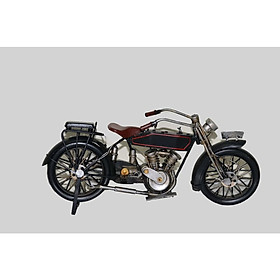 Mô hình xe mô tô, xe máy cổ trưng bày/ Vintage Metal Motorcycle handmade Decoration (1904E-7856)