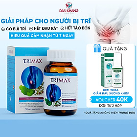 Viên Uống Hỗ Trợ Co Thắt Búi Trĩ Trimax Hủ 30 Viên Nguyên Liệu Từ Thiên Nhiên