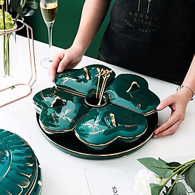Mua Khay đựng bánh kẹo mứt Tết bằng sứ Green cao cấp