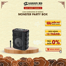 Mua   Tặng kèm Micro  Loa bluetooth ngoài trời MONSTER Party Box - Hàng chính hãng  giá tốt