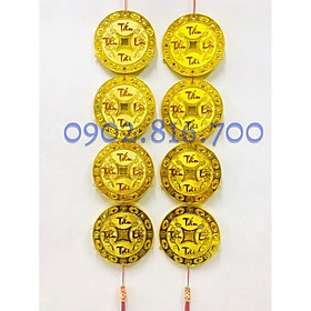 Mua Dây liễng treo - Dây treo đồng tiền may mắn vàng treo cửa phụ kiện trang trí tết 123