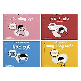 Combo 4 cuốn ehon Nhật Bản TAKU Cậu Bé Mộng Mơ: Siêu Năng Lực + Đi Khỏi Nhà + Nóng Chảy Nước + Nấc Cụt ( Dành cho trẻ từ 2 - 8 tuổi) ( Tặng kèm Bookmark Happy Life)