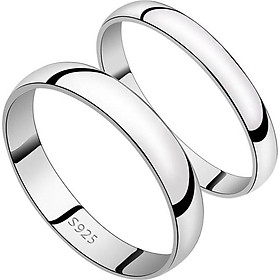 Nhẫn Đôi Bạc Hiểu Minh NC401S Nhẫn Trơn