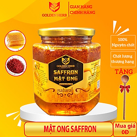 Mật Ong Ngâm Saffron 380ml/lọ Golden Herb