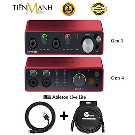 Mua  Tặng Cable  BH 3 Năm  Focusrite 4i4 Gen 3  Gen 4 Sound Card Âm Thanh Scarlett - Focus USB Audio SoundCard Gen3 - Gen4 Hàng Chính Hãng