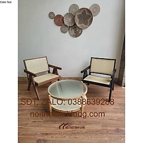 Mua Ghế phòng khách phong cách Bắc Âu kết hợp mây và gỗ