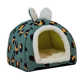 Semi Closed Dog Cat Nest Dog Beds with Removable Cushioned Pillow Calming Washable for Cats or Small Dogs