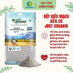 Bột Kiều Mạch Buckwheat Flour Hữu Cơ Just Organik Nhập Khẩu Ấn Độ ăn Dặm Cho Bé Tốt Cho Mẹ Bầu 500g