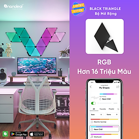 Mua  LIMITED  Đèn LED RGB lắp ghép thông minh Nanoleaf Shapes Ultra Black Tam Giác 3 ô đèn (Bộ mở rộng)