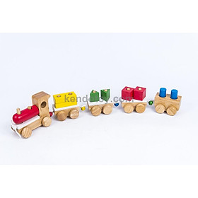 Đồ chơi gỗ | xe lửa chở khối cho bé