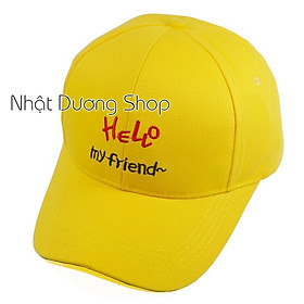 Nón kết Hello my friend khóa xịn - Chất liệu Kaki oát mềm tạo cảm giác thoải mái và sang trọng cho người đội