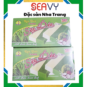 Đặc Sản Nha Trang - Kẹo Dừa Hương Cốm Lá Dứa Bến Tre, Mềm, Dẻo, Ngọt Thanh Seavy Hộp 350 gram