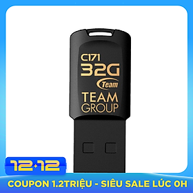 USB 32GB C171 Team Taiwan chống shock, chống nước (Đen) - Hàng Chính Hãng