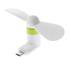 Mini Portable Power Small Micro USB Cooling Fan For Android Cell Phone White