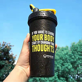 Bình Nước Tập Gym, Chơi Thể Thao, Chạy Bộ Tổng Dung Tích 750ml Tiện Lợi