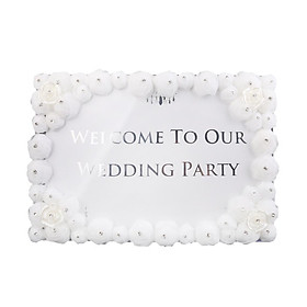 Acrylic Welcome Board Plaque Wedding Guest Reception Table Sign Decor