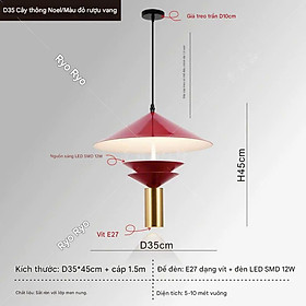 Mua Đèn thả decor phòng khách phòng ngủ quán cafe D36cm 3 màu trang trí trần đẹp NHIEUTANG BH 24 tháng