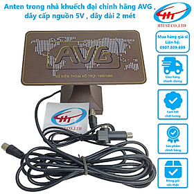 anten bàn trong nhà AVG dùng cho nhà chung cư cao tầng và nhà gần trạm phát sóng DVB T2, Hàng Chính Hãng. có dây cấp nguồn 5V