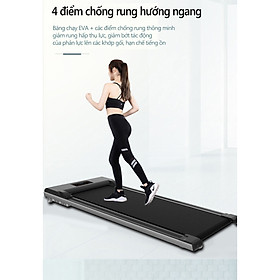 Máy chạy bộ đi bộ đế bằng di động đa năng giành cho gia đình, dễ cất gọn không tốn diện tích 123*55*12.5cm 2HP
