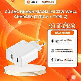 Mua Củ Sạc Nhanh Xiaomi Mi 33W Wall Charger (Type A + Type C) EU - Hàng Chính Hãng