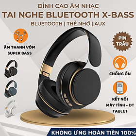 Mua Tai Nghe Headphone Chụp Tai Không Dây Bluetooth X-Bass Âm Thanh Nổi Nghe Nhạc  Chơi Game-Hàng Chính Hãng