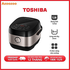 Mua Nồi Cơm Cao Tần Toshiba RC-10IX1PV -1.0L-Lòng Nồi Dày 3mm Chống Dính Cảm Ứng Nhiệt 3D-Hàng Chính Hãng  Bảo Hành 12 Tháng