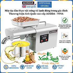 Mua Máy ép dầu ăn thực vật nóng và lạnh dùng trong gia đình thương hiệu Anh Quốc cao cấp AOSIDA 999A - Công suất 1000W - Hàng nhập khẩu