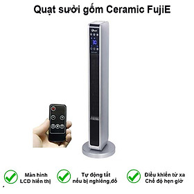 Quạt sưởi gốm Ceramic để sàn FujiE CH-2200( 1200/2000W, Màn hình LCD hiển thị nhiệt độ, tiết kiệm điện - hàng chính hãng