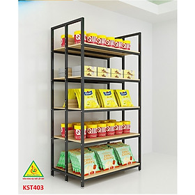 Mua Kệ trưng bày sản phẩm  hàng hóa   kệ trang trí khung sắt mặt gỗ KST403 - Nội thất lắp ráp Viễn Đông Adv
